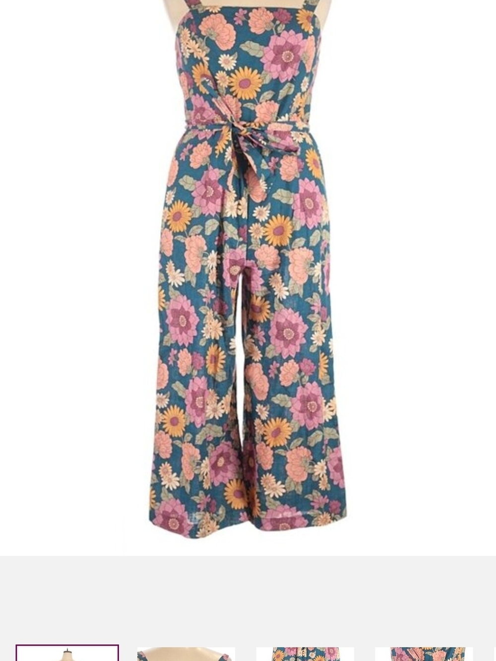 Modcloth Princess Highway x Wide-Leg Linen/Cotton Jumpsuit with Size 14